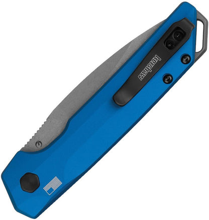 Launch Iridium Blue Automatic – CPM MagnaCut Blade, Blue Aluminum Handle – Made in USA (KS7038BLU)