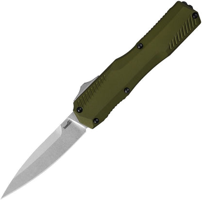 Livewire OTF Automatic Knife – CPM MagnaCut Blade, Olive Green Aluminum Handle – Made in USA (KS9000OL)