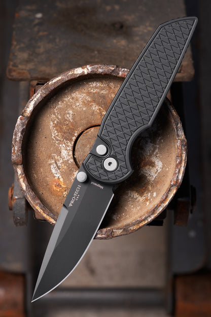 Pro-Tech TR-3 Integrity Manual Knife - Relic Black Handle, DLC MagnaCut Blade (INT1106)