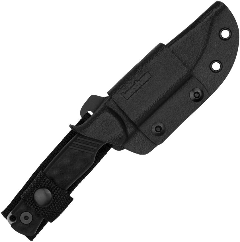 Pack Mule Fixed Blade Knife – Black G10 Handle, 4″ Working Finish Bohler N690 Clip Point Blade (KS1089)