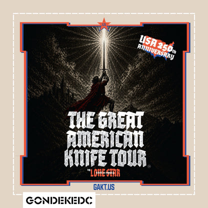 GondekEDC The Great American Knife Tour™ Hamilton Hank - Limited Edition - 7x7 – Cotton & Microfiber Handkerchief – Made in USA (Pre-Order