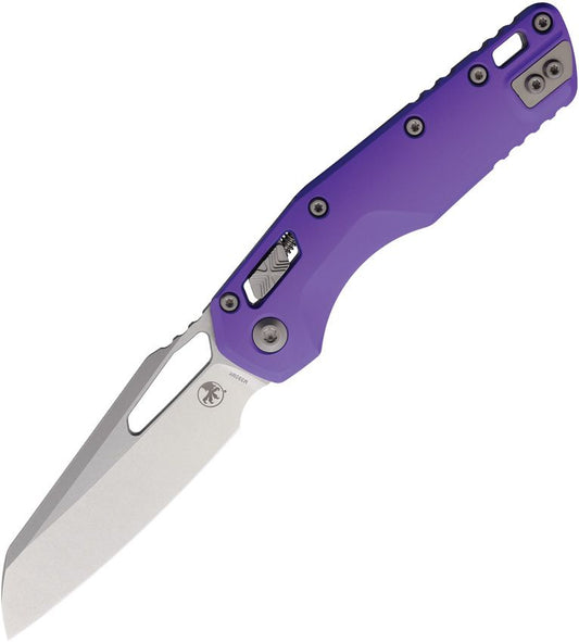 MSI Ram-Lok Knife – Purple Aluminum Handle, Stonewashed Bohler M390MK Sheepsfoot Blade – Made in USA (MCT21010PU)