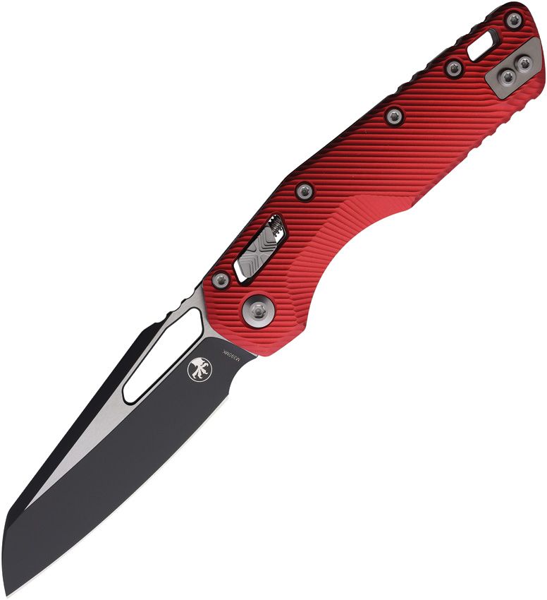 Microtech MSI Ram-Lok Knife – 3.75" M390MK Blade, Two-Tone, Red Fluted Aluminum – Made in USA (210-1FLRD)