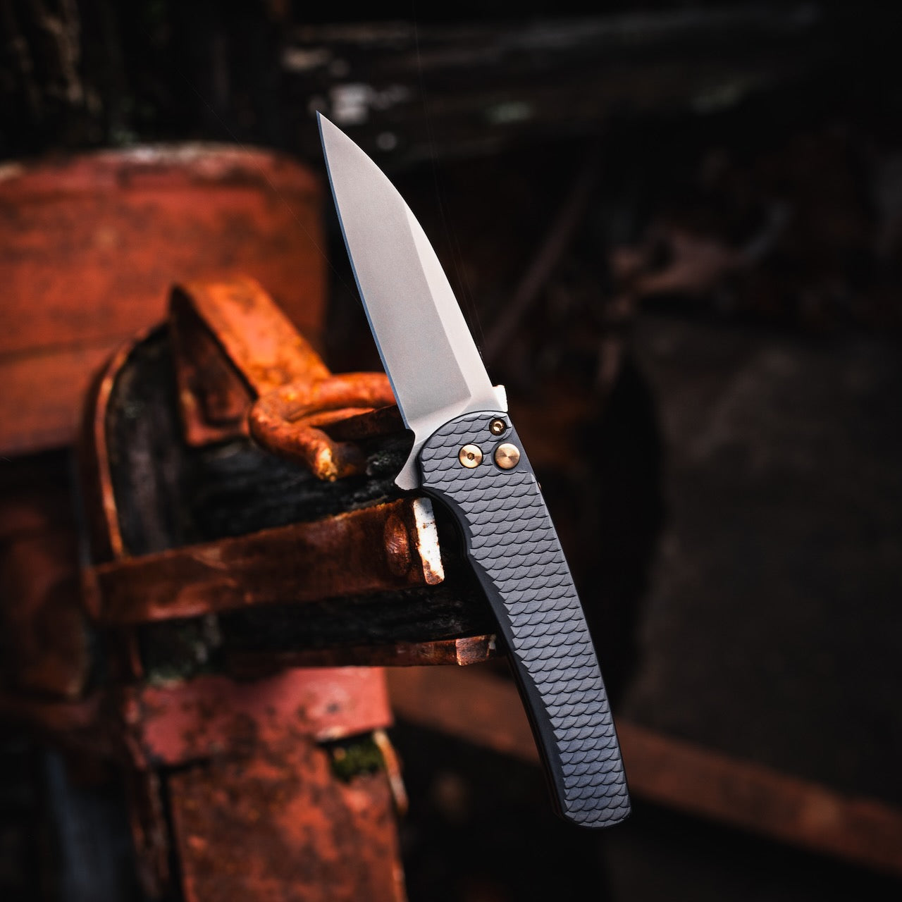 Pro-Tech Malibu Black Dragon Scale 3.3 inch Magnacut Wharncliffe Knife, Smoky Grey Blade – Made in USA (5336-LTD SG RGH)