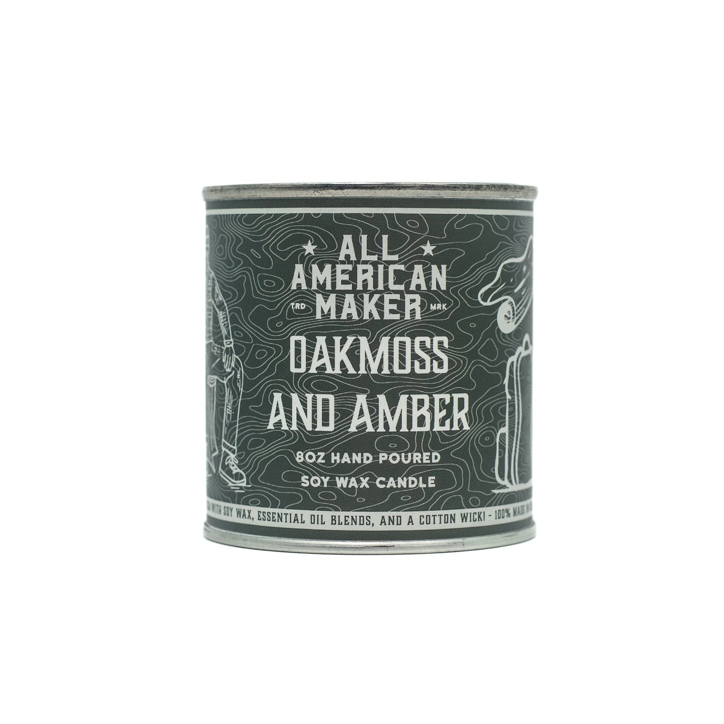 All American Maker Oakmoss & Amber Candle
