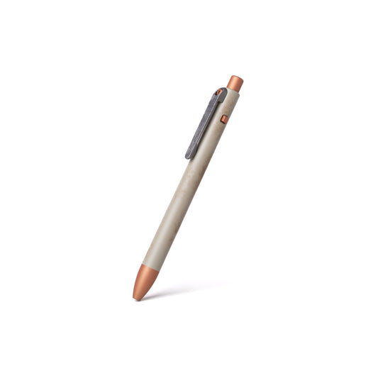 Tactile Turn Off Grid Side Click Pen – Short 5.1", Titanium, Sand Cerakote, Copper Accents – Seasonal Release – Made in USA