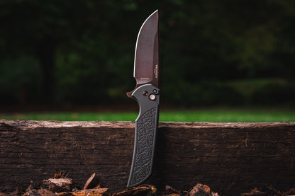Pro-Tech Mordax, Antique PVD MagnaCut, NEXUS Textured Black Handle, Serialized of 35, CCKS Fall 2026 - Made in USA (CCKSF26.Mordax.1)