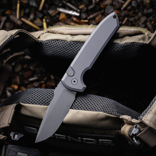 Pro-Tech Rockeye Operator Auto - Solid Black / DLC Magnacut (LG3103-OP)