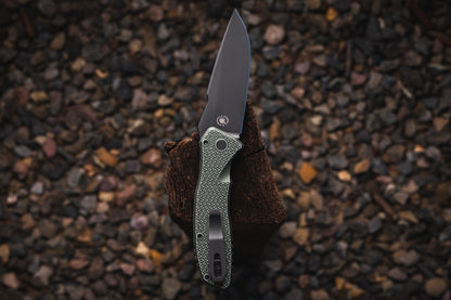Pro-Tech Pallas Auto, Spartan Blades Collab, 3.7" DLC MagnaCut, Carbide Textured Battleworn Green Aluminum, CCKS Fall 2026 - Made in USA (CCKSF26.Pallas.1)