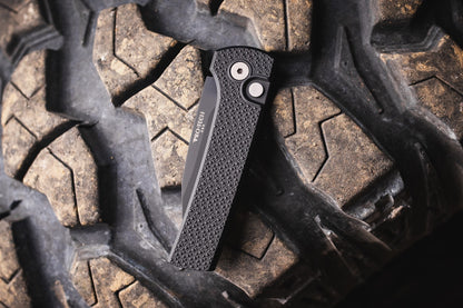 Pro-Tech Scapegoat Compact Auto - Black Aluminum, DLC CPM-MagnaMax - Made in USA (RCS1106)