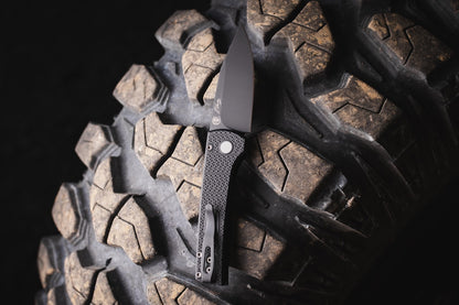 Pro-Tech Scapegoat Compact Auto - Black Aluminum, DLC CPM-MagnaMax - Made in USA (RCS1106)