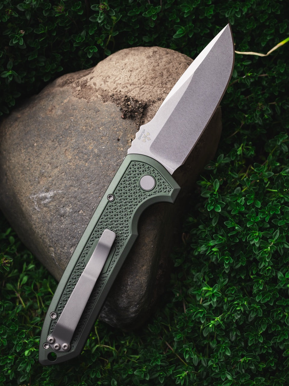 Pro-Tech Rockeye Auto - Green Aluminum, CPM-MagnaCut - Made in USA (LG3105-Green)