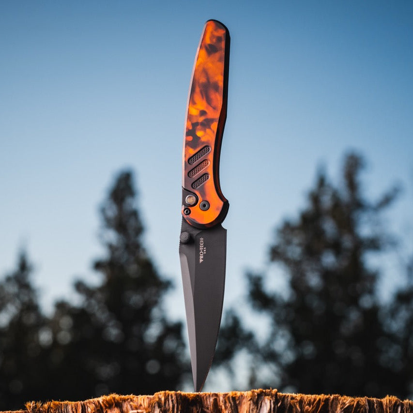 Pro-Tech Avalon - Del Fuego Aluminum, DLC CPM-MagnaCut Manual - Made in USA (PN1104-DF)