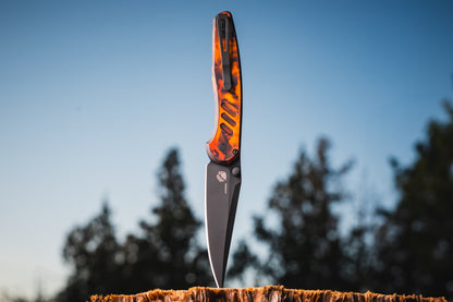 Pro-Tech Avalon - Del Fuego Aluminum, DLC CPM-MagnaCut Manual - Made in USA (PN1104-DF)