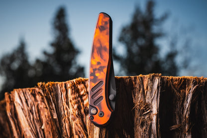 Pro-Tech Avalon - Del Fuego Aluminum, DLC CPM-MagnaCut Manual - Made in USA (PN1104-DF)