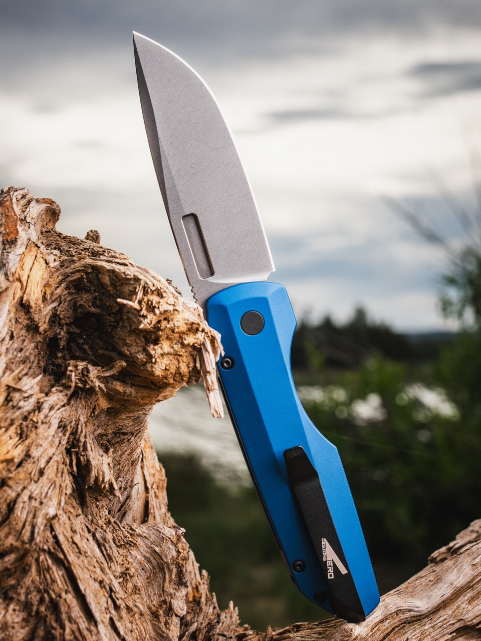 Pro-Tech Vero Synapse 2 - Blue Aluminum, CPM-MagnaMax Auto - Made in USA (VERO2101-Blue)