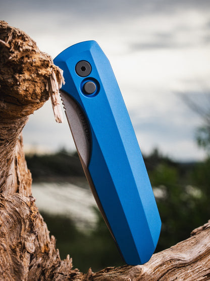 Pro-Tech Vero Synapse 2 - Blue Aluminum, CPM-MagnaMax Auto - Made in USA (VERO2101-Blue)