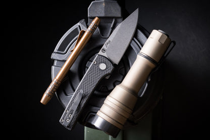 Pro-Tech Scapegoat Compact Auto - Carbide Textured Black Aluminum, Stonewash CPM-MagnaMax - Made in USA (RCS1105)