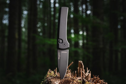 Pro-Tech Scapegoat Compact Auto Knife – Black Aluminum, MagnaMax DLC, Automatic – Made in USA (RCS1103-SWAT)
