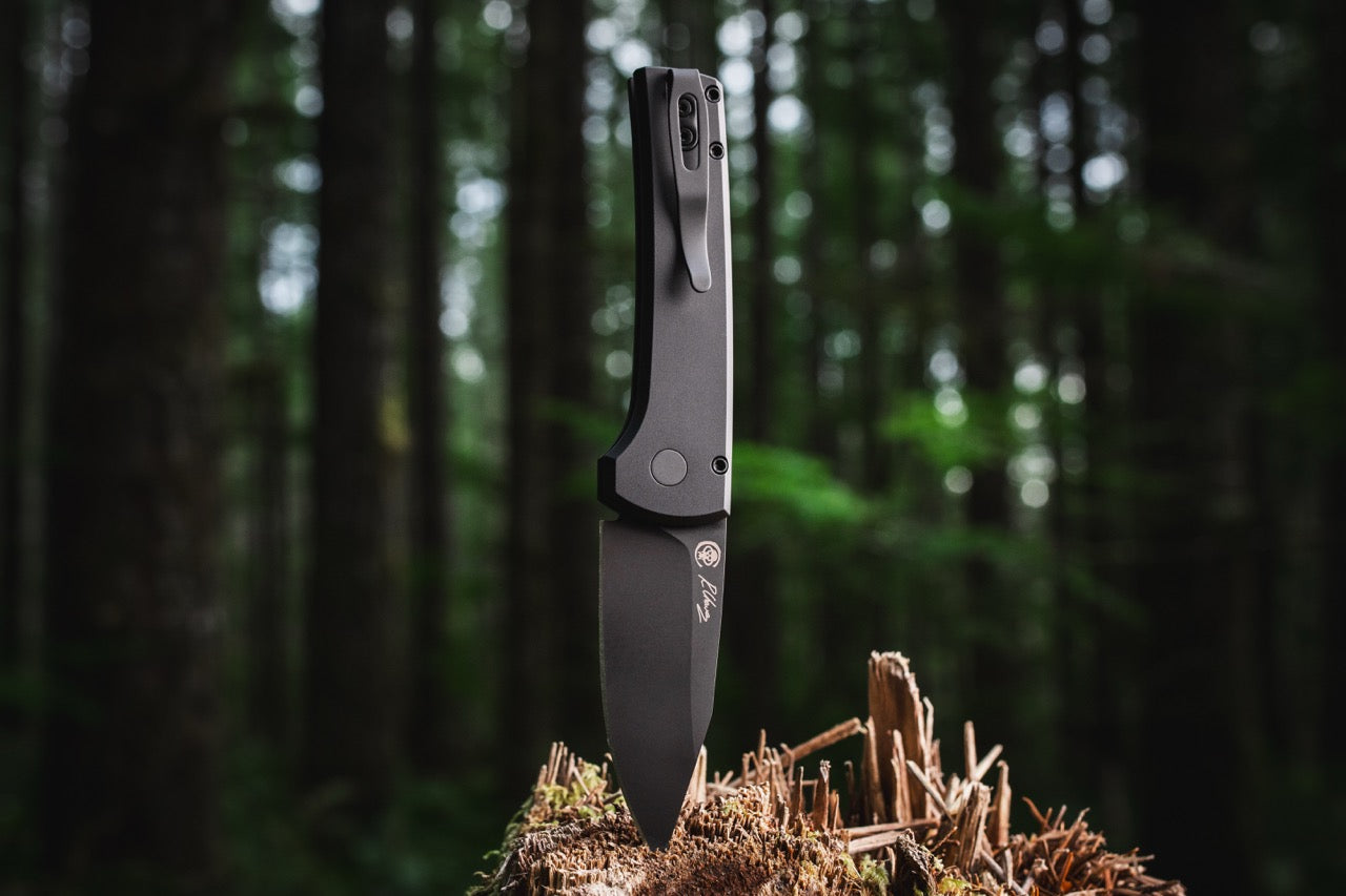 Pro-Tech Scapegoat Compact Auto Knife – Black Aluminum, MagnaMax DLC, Automatic – Made in USA (RCS1103-SWAT)