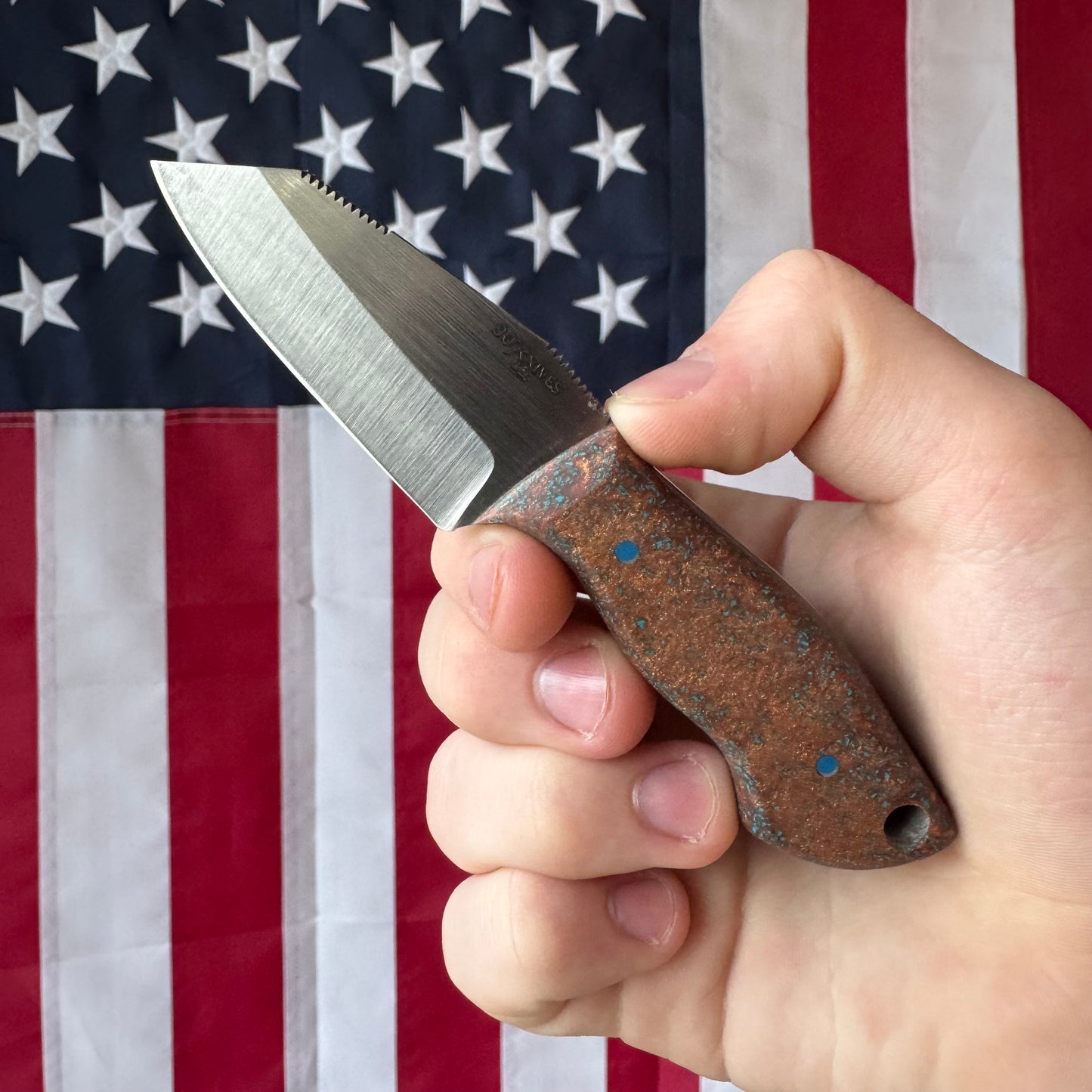 907 Knives ADAK - Handmade Alaskan Fixed Blade, AEB-L, GripX Handle - Made in USA (ADAK-2)
