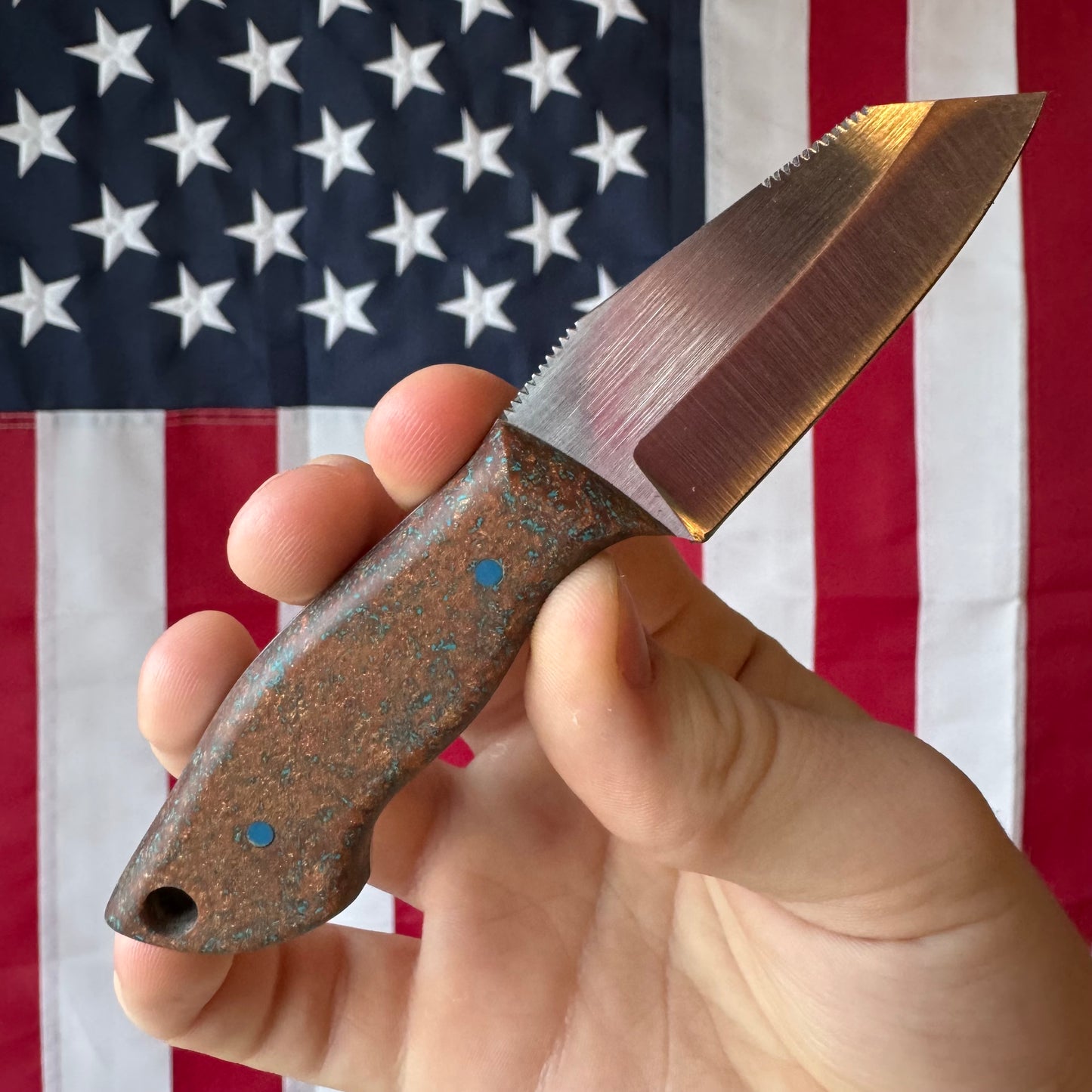 907 Knives ADAK - Handmade Alaskan Fixed Blade, AEB-L, GripX Handle - Made in USA (ADAK-2)