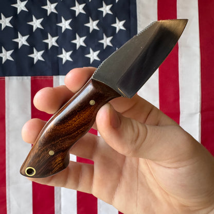 907 Knives ADAK - Handmade Alaskan Fixed Blade, AEB-L, AZ Desert Ironwood Handle - Made in USA (ADAK-6)