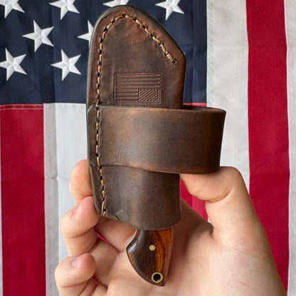 907 Knives ADAK - Handmade Alaskan Fixed Blade, AEB-L, AZ Desert Ironwood Handle - Made in USA (ADAK-6)
