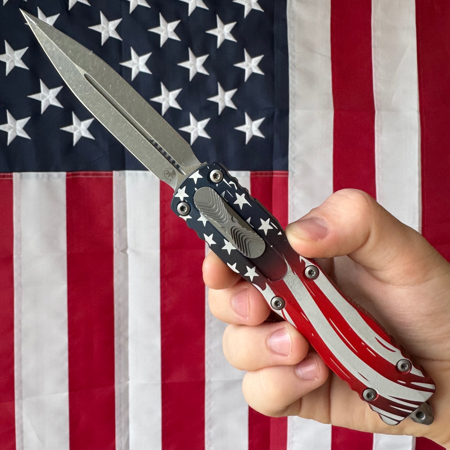 Microtech Dirac Delta OTF - Apocalyptic M390MK Dagger, 250th Anniversary Signature Series - Made in USA (227-10APS-4J250)