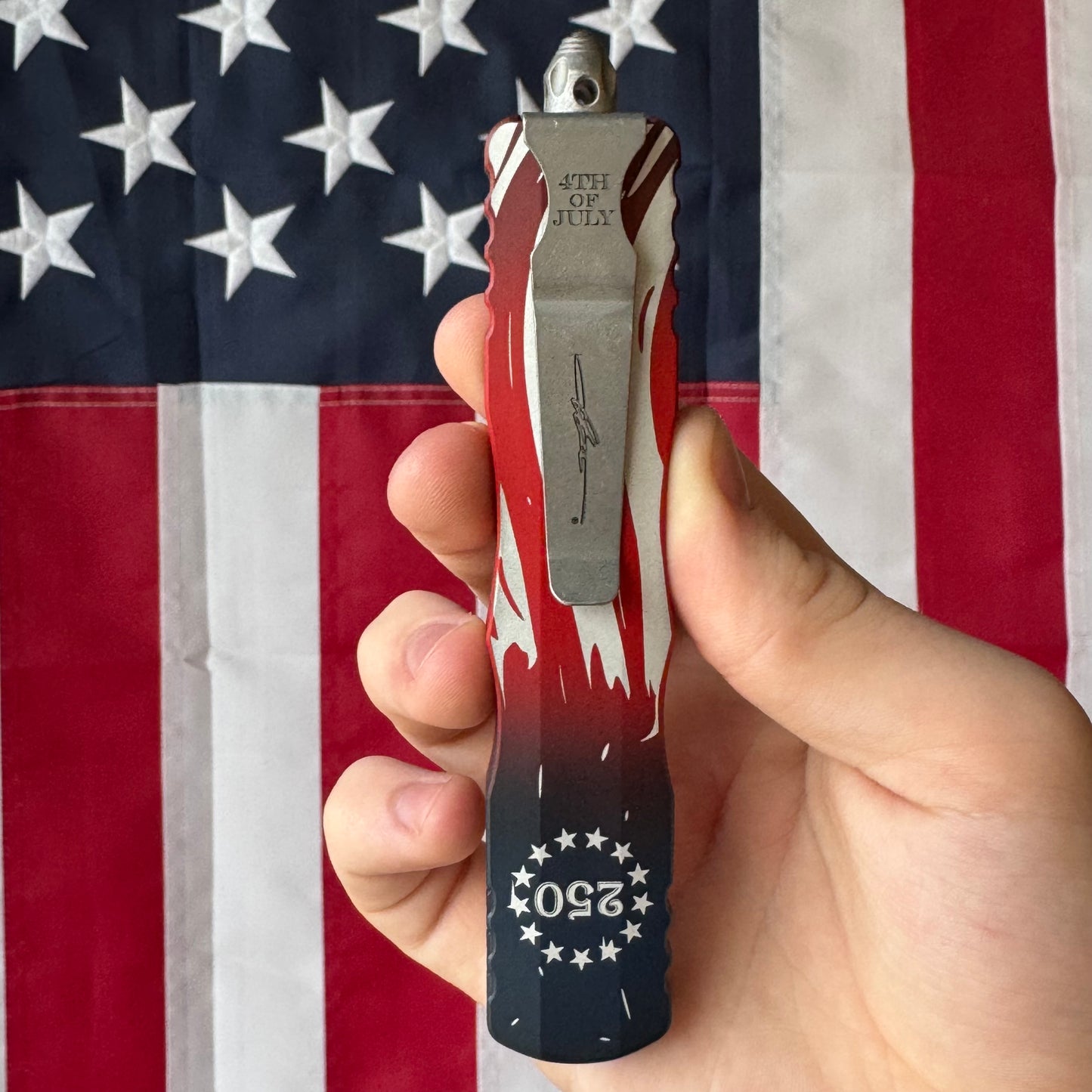 Microtech Dirac Delta OTF - Apocalyptic M390MK Dagger, 250th Anniversary Signature Series - Made in USA (227-10APS-4J250)