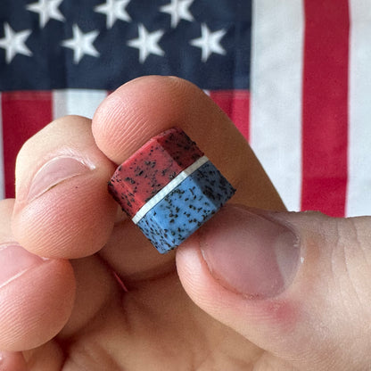 NET Hex Lanyard Bead - Red, White, & Blue