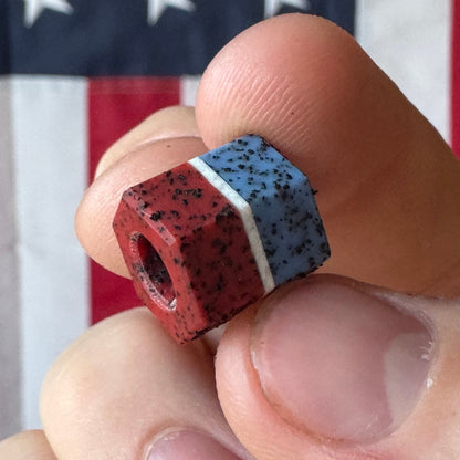 NET Hex Lanyard Bead - Red, White, & Blue