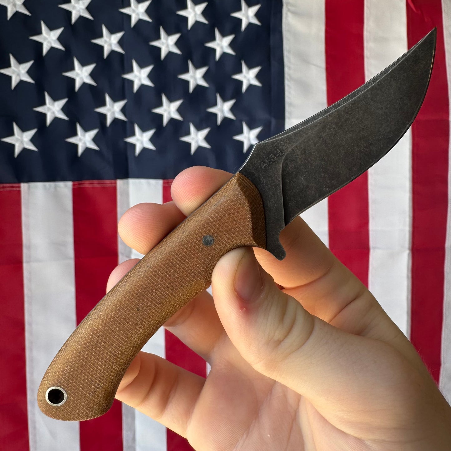 DAK Knives Pronghorn - Lone Star Exclusive Fixed Blade, AEB-L, Vintage Micarta - Made in USA