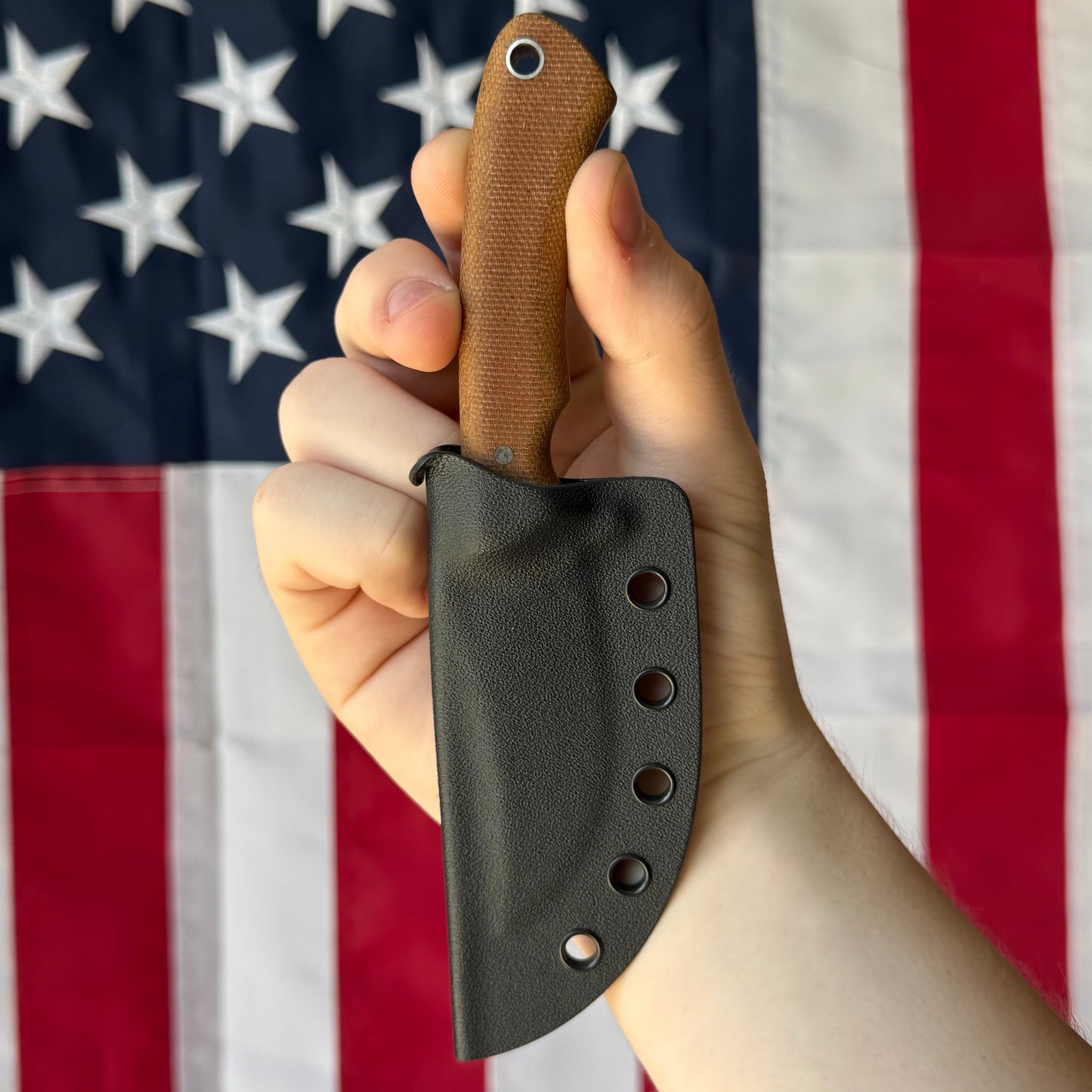 DAK Knives Pronghorn - Lone Star Exclusive Fixed Blade, AEB-L, Vintage Micarta - Made in USA