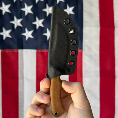 DAK Knives Pronghorn - Lone Star Exclusive Fixed Blade, AEB-L, Vintage Micarta - Made in USA