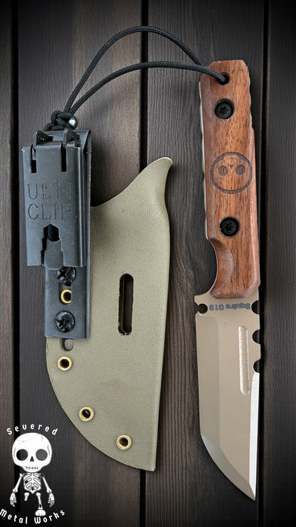 SMW Squire V2 Fixed Blade Knife, 7.5 inch 8670 High Carbon Steel, Hand Finished and Serialized – Made in USA