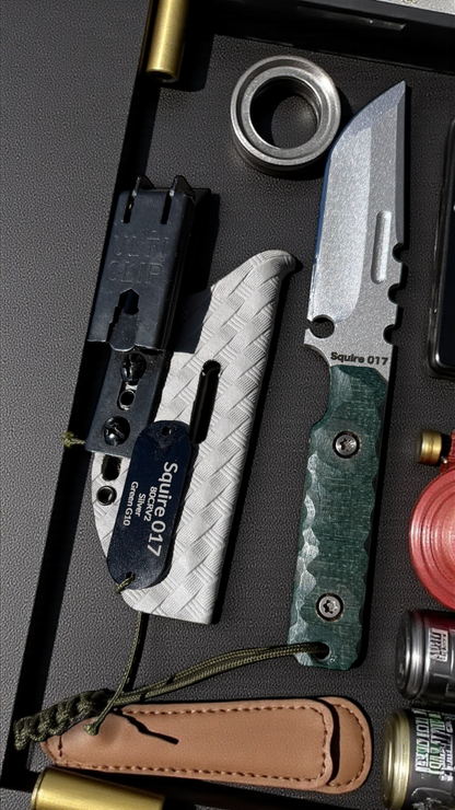 SMW Squire V2 Fixed Blade Knife, 7.5 inch 8670 High Carbon Steel, Hand Finished and Serialized – Made in USA