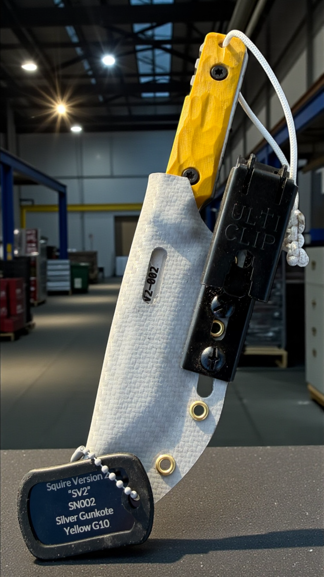 SMW Squire V2 Fixed Blade Knife, 7.5 inch 8670 High Carbon Steel, Hand Finished and Serialized – Made in USA