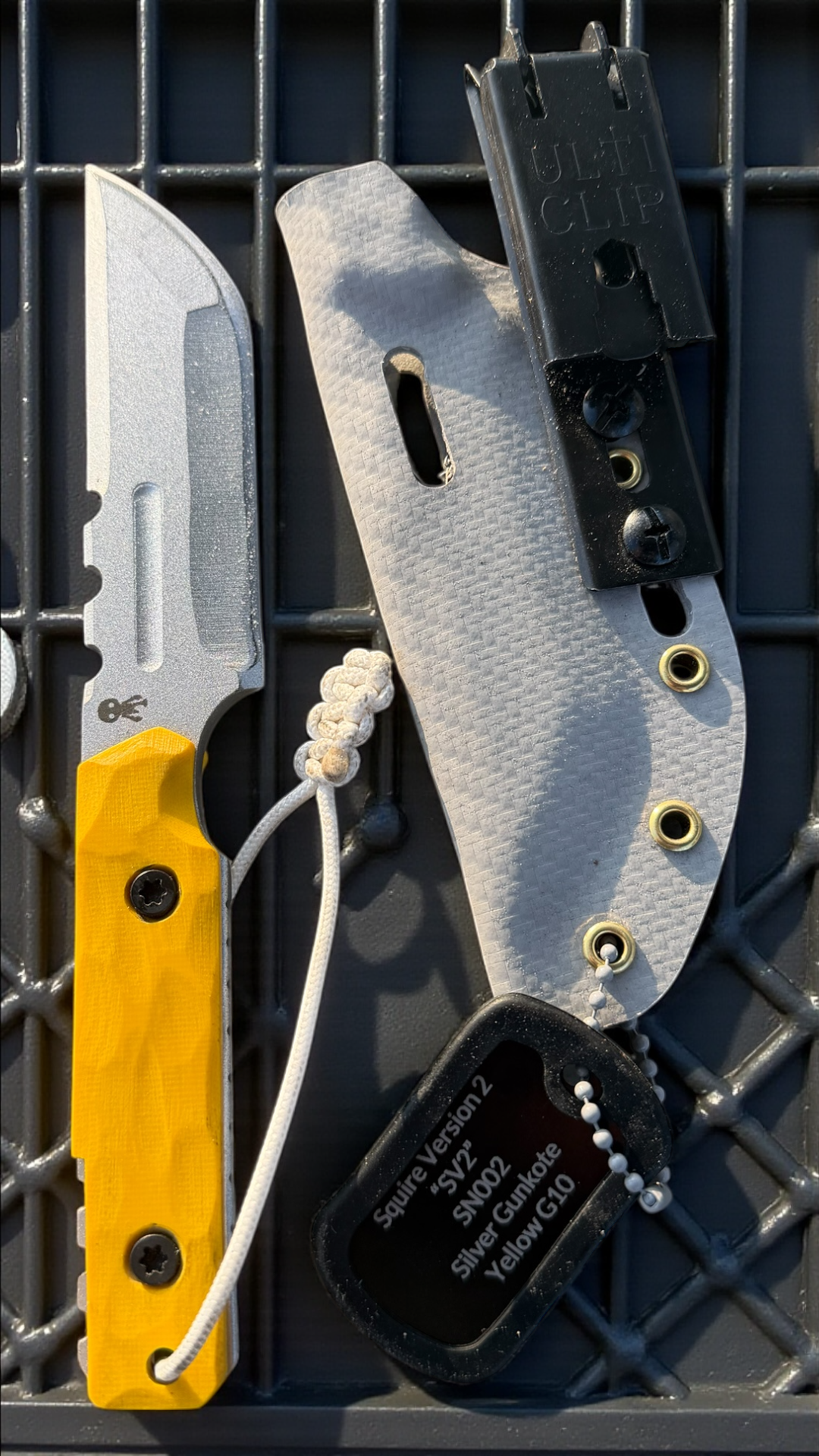 SMW Squire V2 Fixed Blade Knife, 7.5 inch 8670 High Carbon Steel, Hand Finished and Serialized – Made in USA