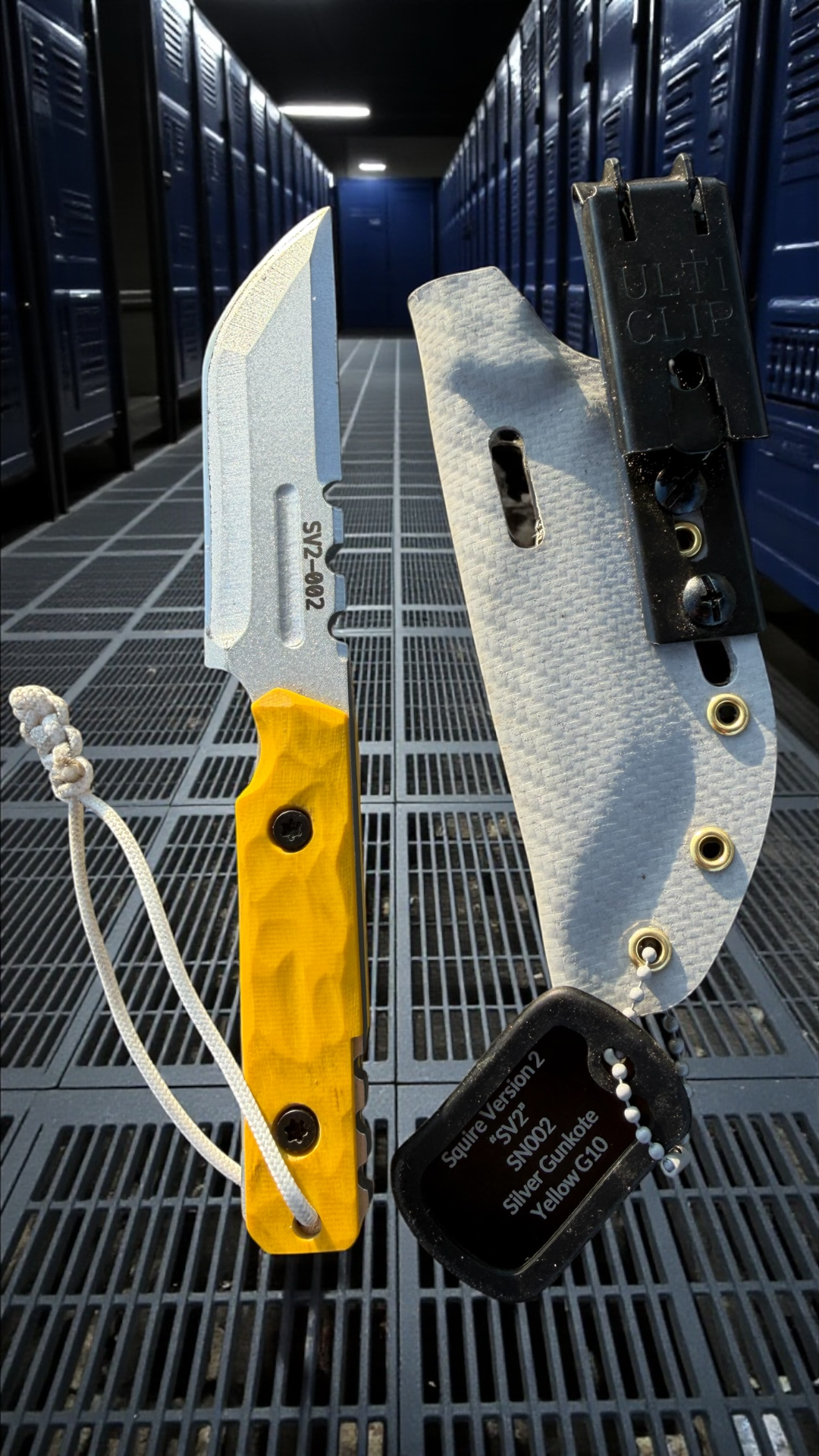 SMW Squire V2 Fixed Blade Knife, 7.5 inch 8670 High Carbon Steel, Hand Finished and Serialized – Made in USA