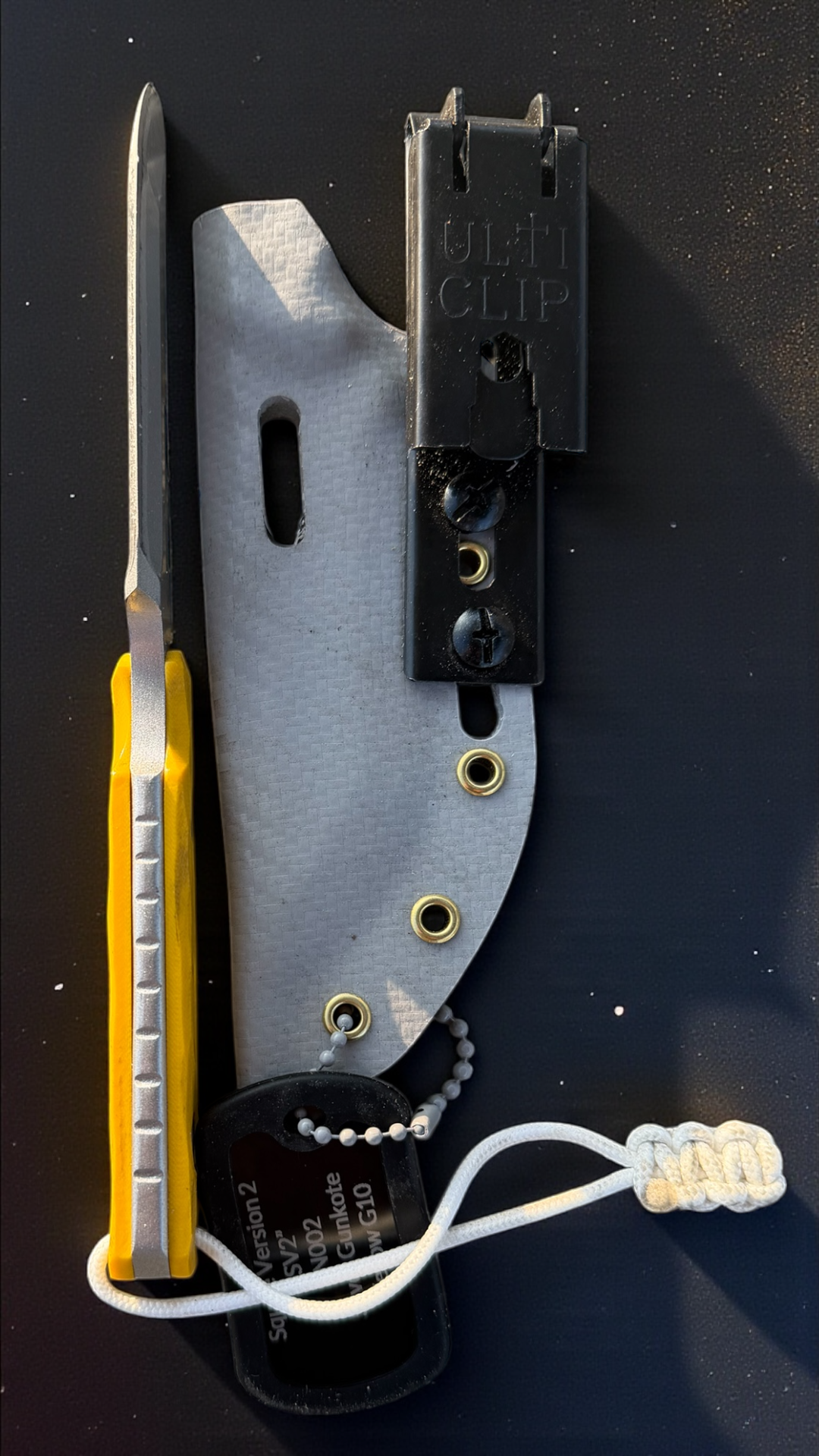 SMW Squire V2 Fixed Blade Knife, 7.5 inch 8670 High Carbon Steel, Hand Finished and Serialized – Made in USA