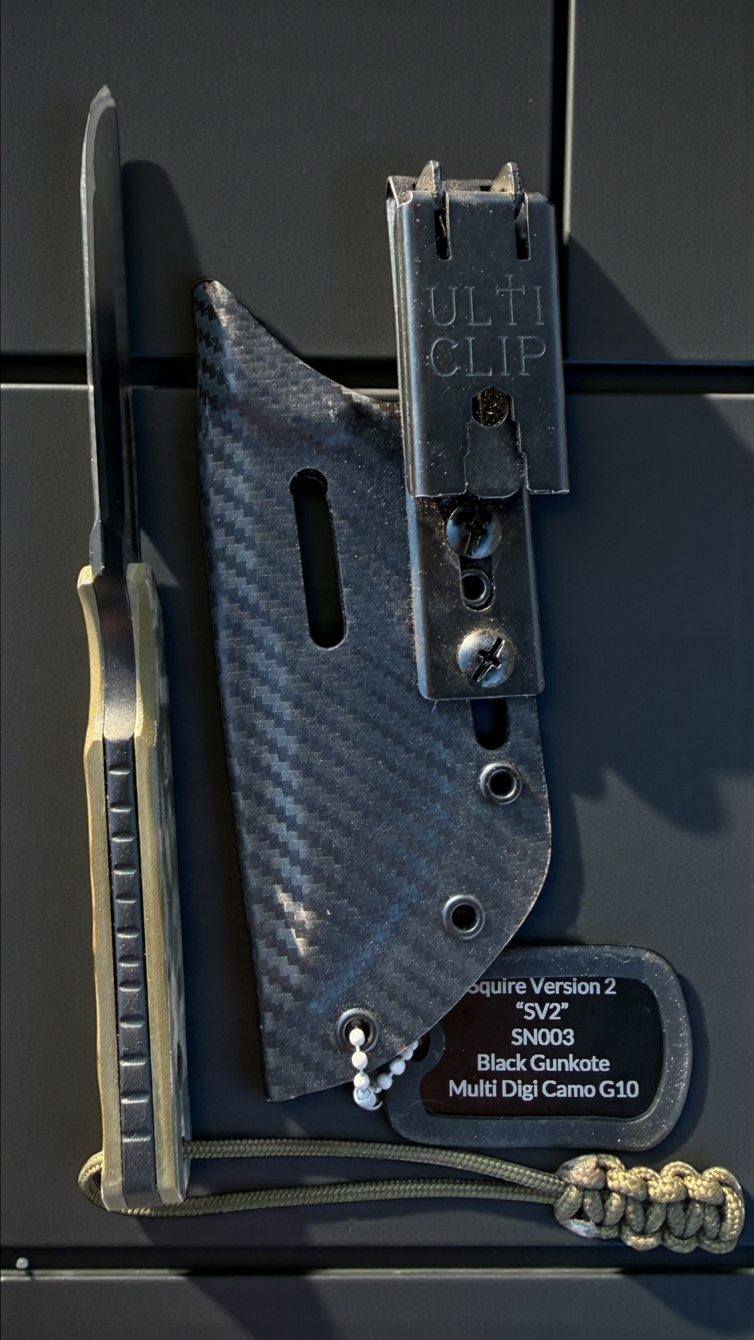 SMW Squire V2 Fixed Blade Knife, 7.5 inch 8670 High Carbon Steel, Hand Finished and Serialized – Made in USA