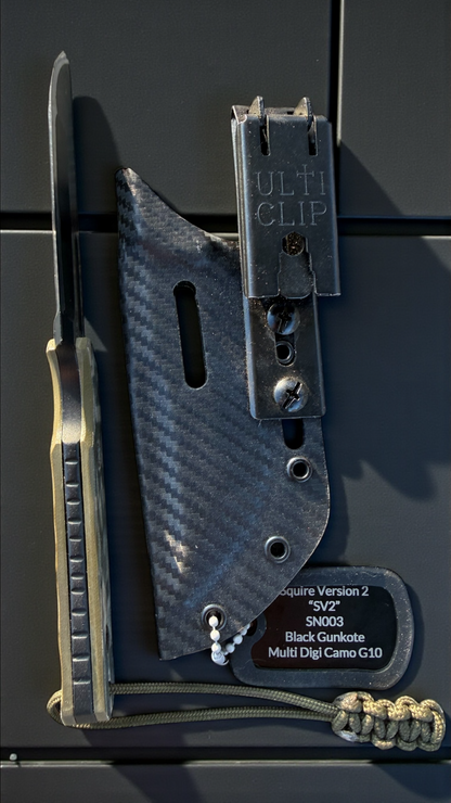 SMW Squire V2 Fixed Blade Knife, 7.5 inch 8670 High Carbon Steel, Hand Finished and Serialized – Made in USA