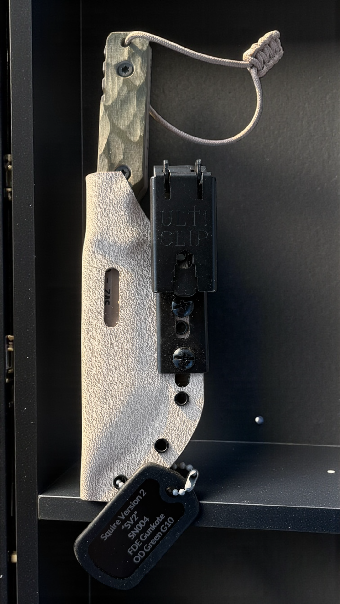 SMW Squire V2 Fixed Blade Knife, 7.5 inch 8670 High Carbon Steel, Hand Finished and Serialized – Made in USA