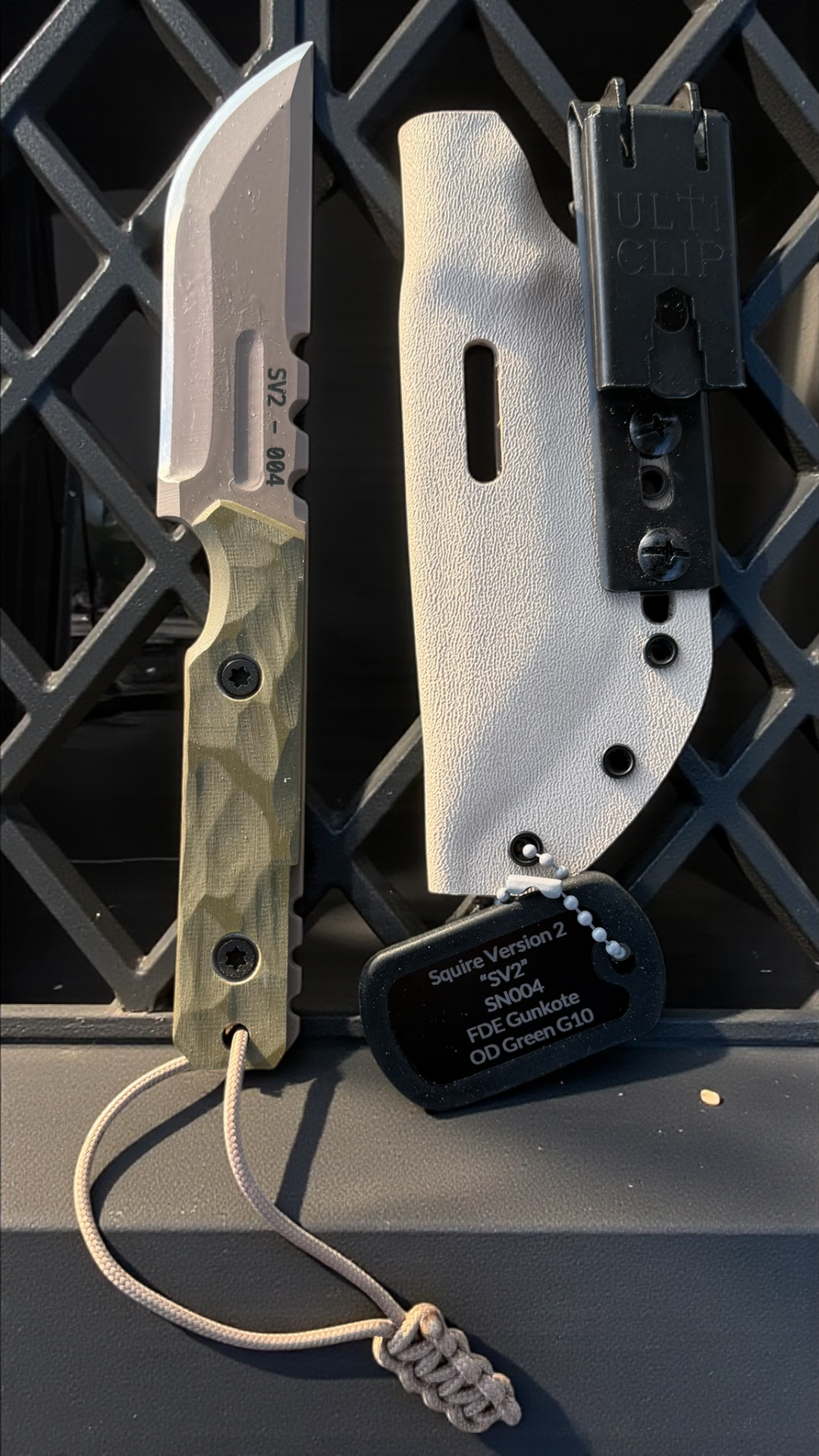 SMW Squire V2 Fixed Blade Knife, 7.5 inch 8670 High Carbon Steel, Hand Finished and Serialized – Made in USA