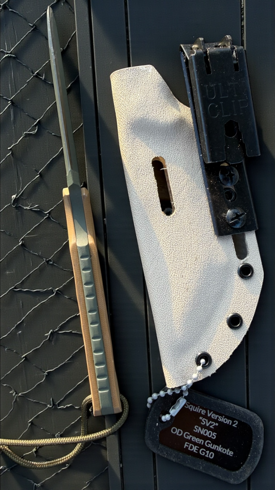 SMW Squire V2 Fixed Blade Knife, 7.5 inch 8670 High Carbon Steel, Hand Finished and Serialized – Made in USA