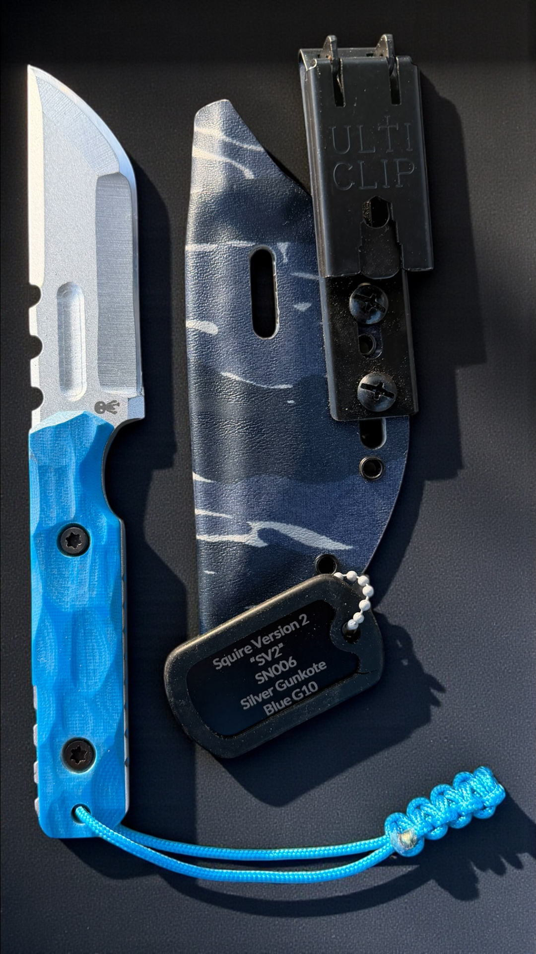 SMW Squire V2 Fixed Blade Knife, 7.5 inch 8670 High Carbon Steel, Hand Finished and Serialized – Made in USA