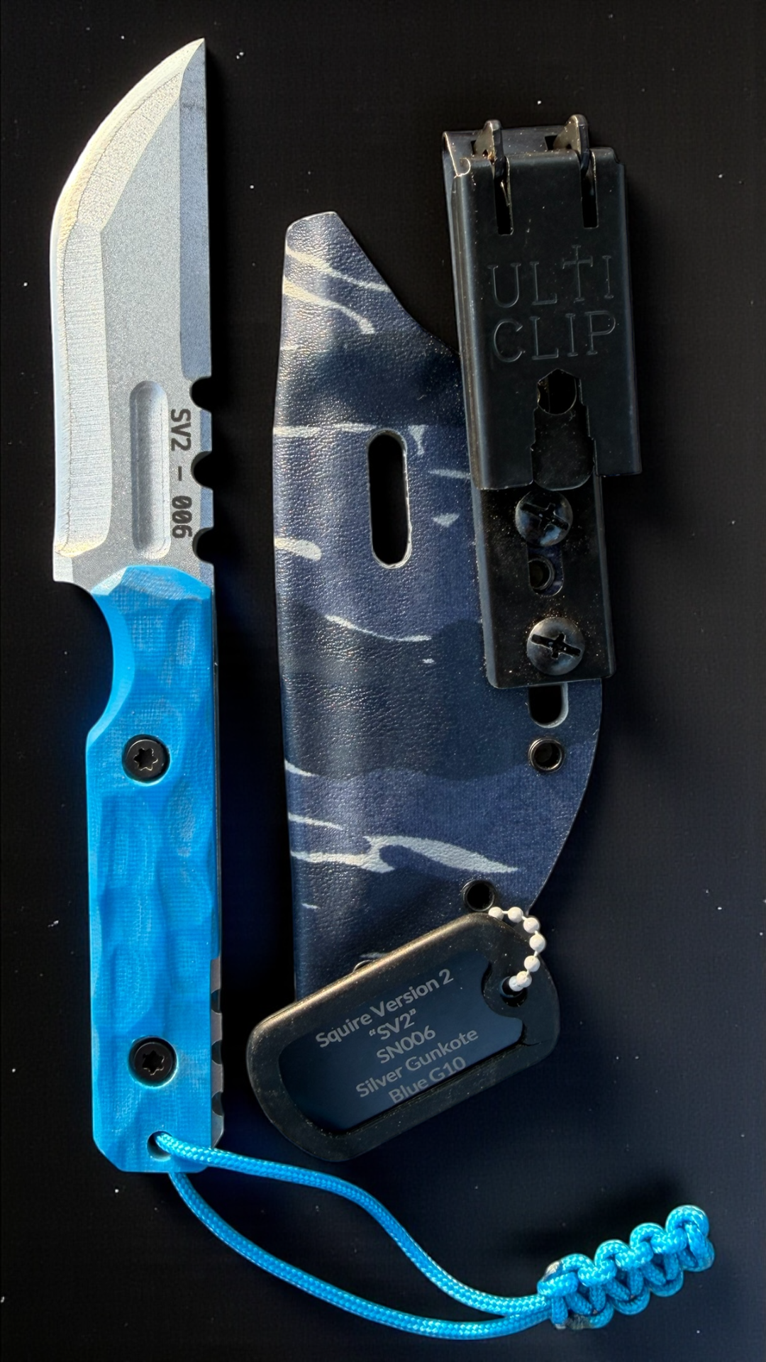 SMW Squire V2 Fixed Blade Knife, 7.5 inch 8670 High Carbon Steel, Hand Finished and Serialized – Made in USA