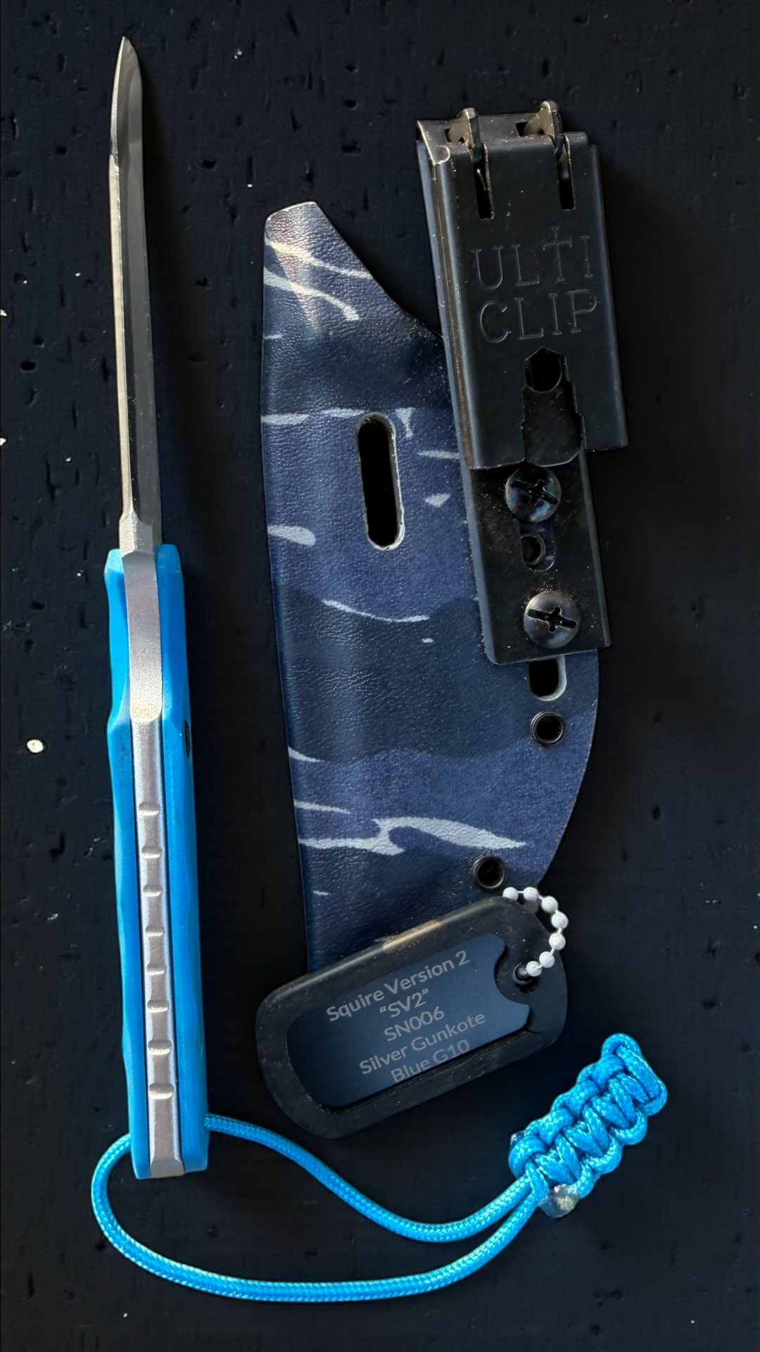 SMW Squire V2 Fixed Blade Knife, 7.5 inch 8670 High Carbon Steel, Hand Finished and Serialized – Made in USA