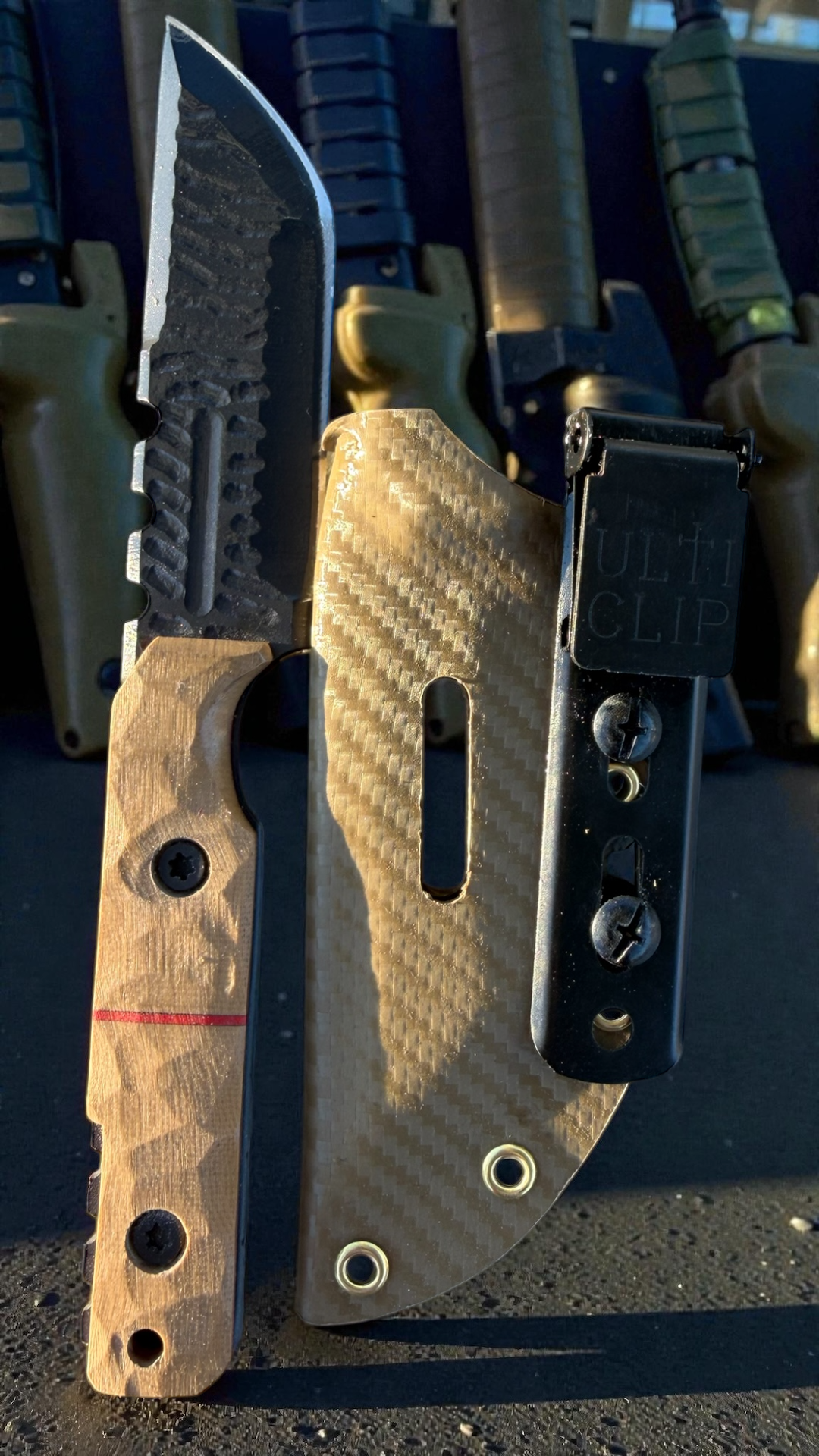 SMW Squire V2 Fixed Blade Knife, 7.5 inch 8670 High Carbon Steel, Hand Finished and Serialized – Made in USA